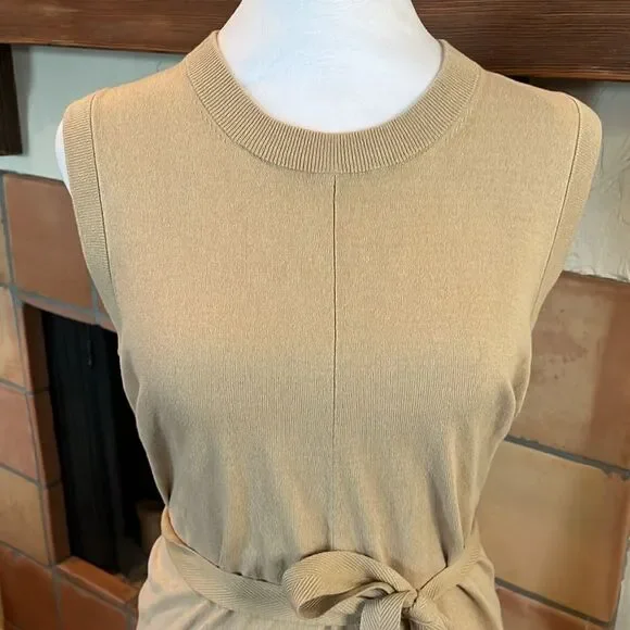 JOSEPH Calico Knit April Midi Belted Dress, size L